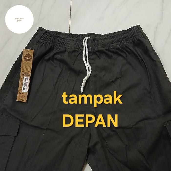 Celana Pendek Kolor Kantong Samping Cargo Jumbo Pria / Celana Cargo Pendek Kantong Samping Kolor