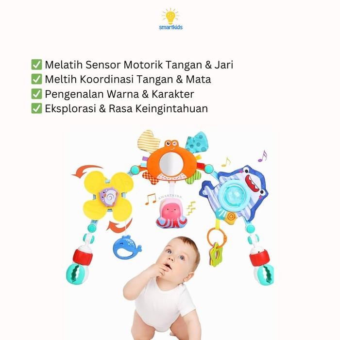 Mainan Gantungan Stroller Bayi Car Seat Box Kasur Tidur Ranjang Kursi Makan Kereta Dorong