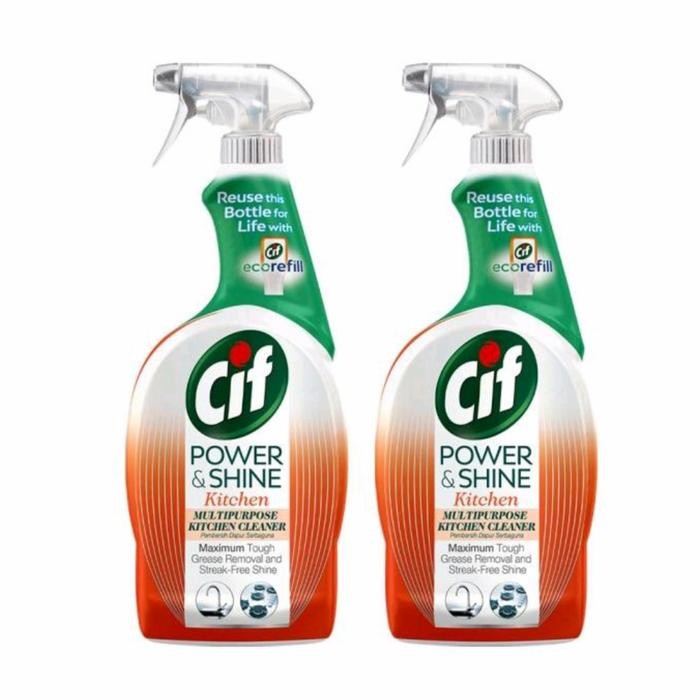 PROMO CIF POWER & SHINE PEMBERSIH DAPUR & KAMAR MANDI 700ML Spray Cairan
