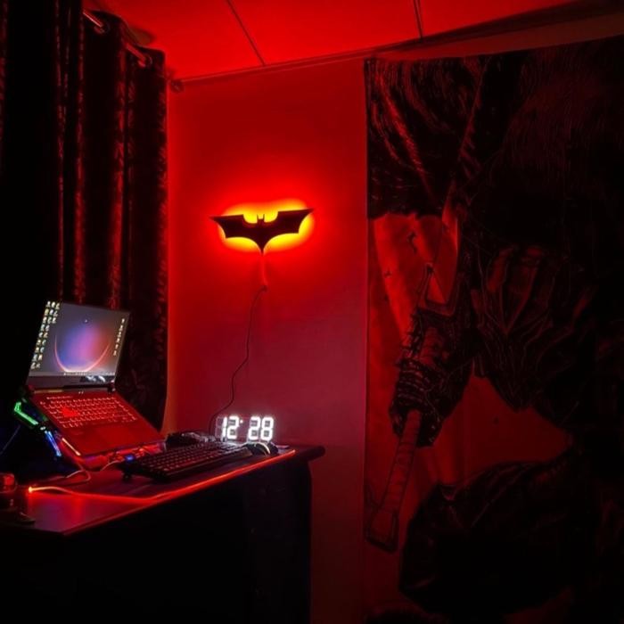 BERKUALITAS Lampu tidur batman hiasan kamar cowok dekorasi lampu kamar