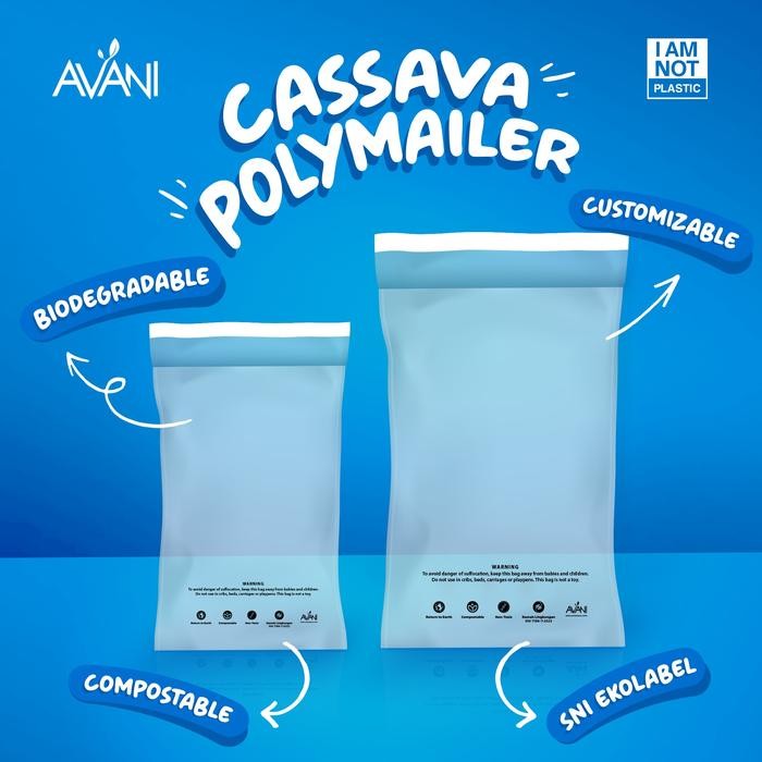 POLYMAILER KANTONG SINGKONG PACKING RAMAH LINGKUNGAN - CASSAVA POLYMAILER
