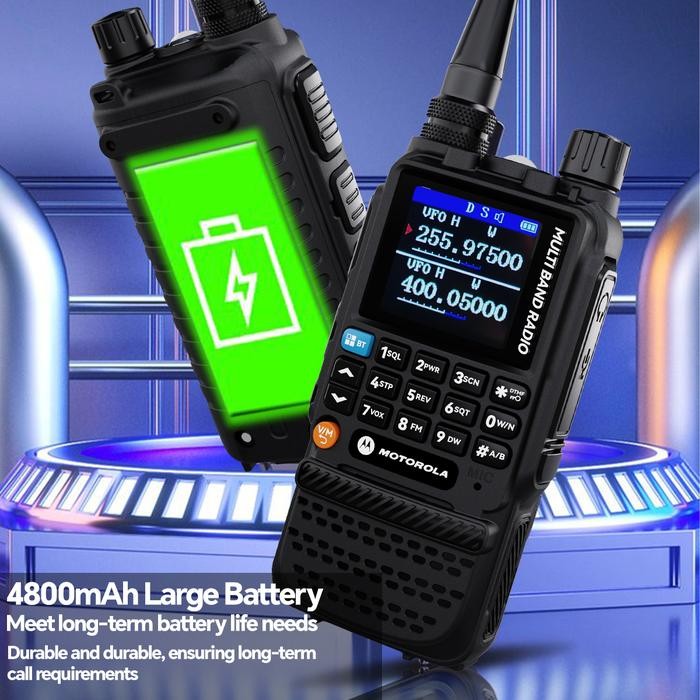 GASC.O- Ht Radio Motorola Walkie Talkie Gp360 Outdoor Uhf/Vhf Mini Jarak Jauh 15Km Fm Radio