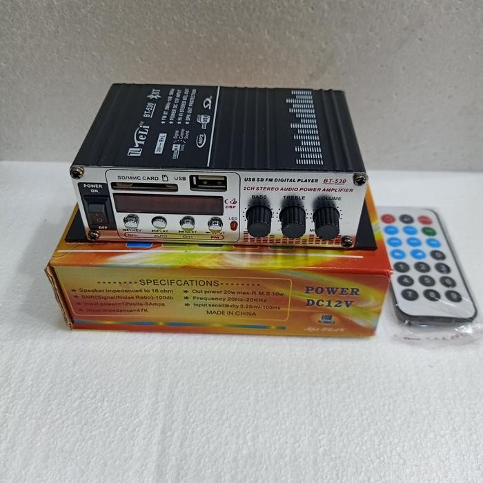 Spesial Ampli Mini Bluetooth Mobil Teli Bt530 Terlariss 