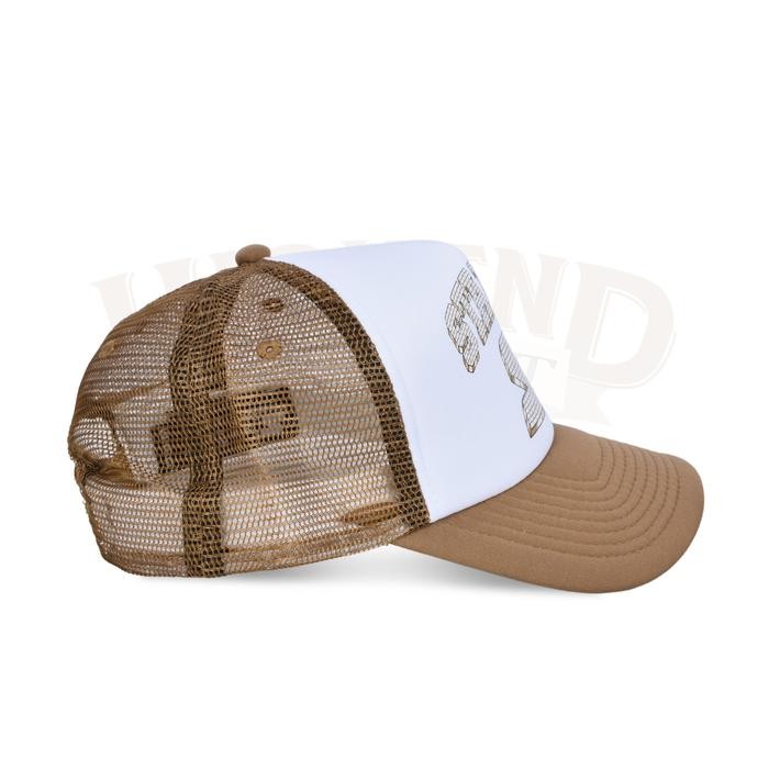 TOPI STARTER BRICK BROWN TRUCKER HAT 100% ORIGINAL