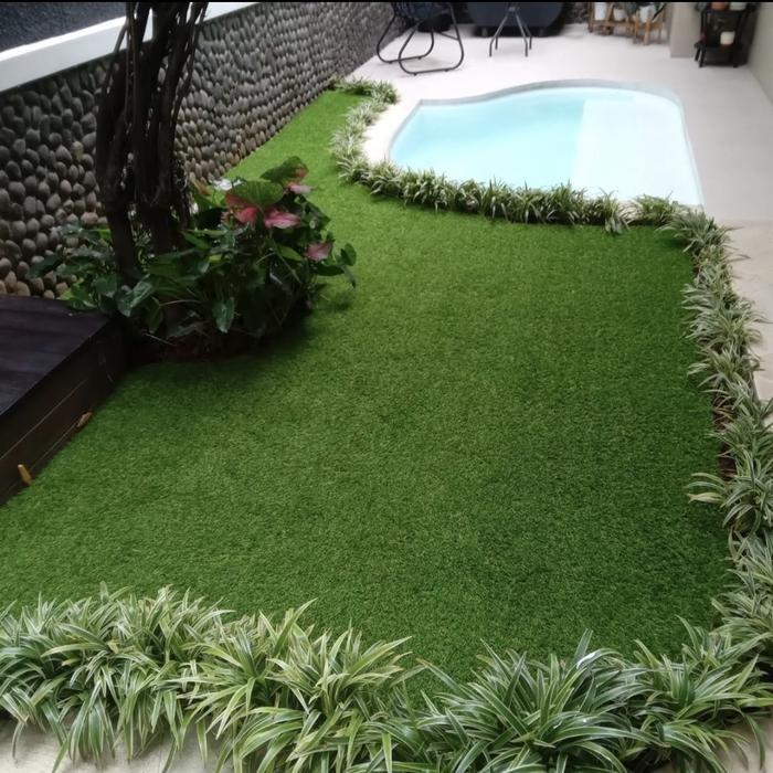 karpet rumput swiss 2 cm rumput sintetis meter rumput sintetic meter