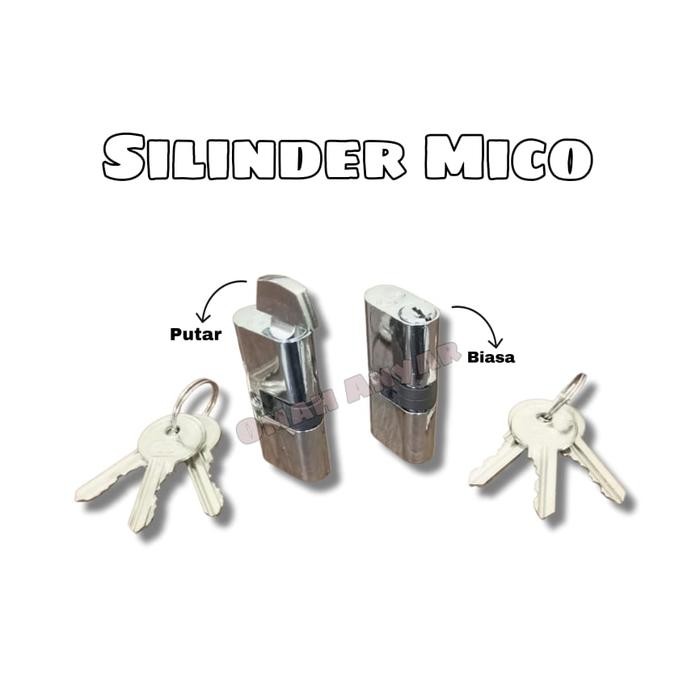 Lansungkirim- Kunci Pintu Aluminium Silinder Kunci Anak Kunci Pintu Al Merk Miko