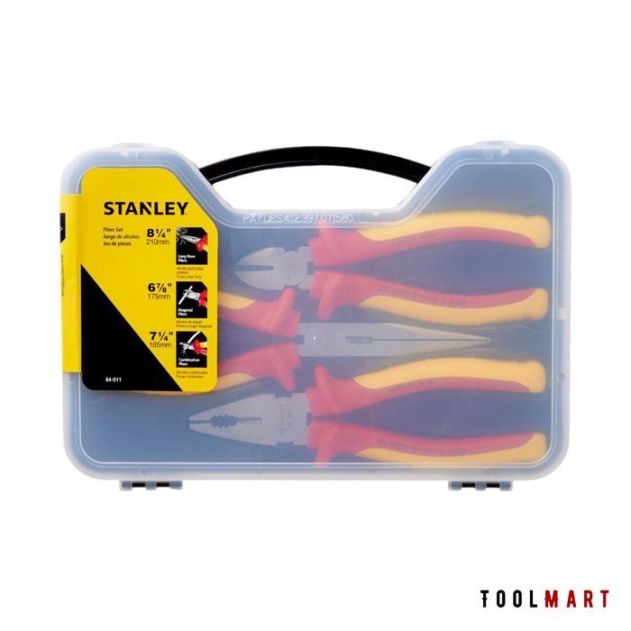 VDE Electric Pliers Set / Tang Potong Kombinasi Listrik 3 pcs Stanley 84-011-22