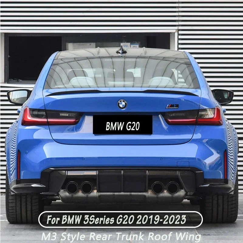 For Bmw G20 2019-2023 Rear Bumper Lip Spoiler Cap Rear Trunk Roof Wing M3 Style Rear Roof Lip