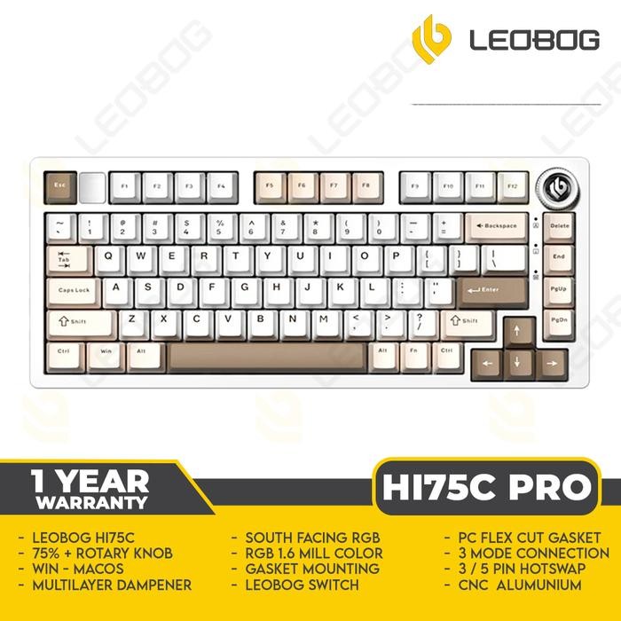 Leobog HI75C PRO Baileys Irish Cream - Mechanical Keyboard 75% - 3 Mode (Wired/Bluetooth/2.4G) - CNC
