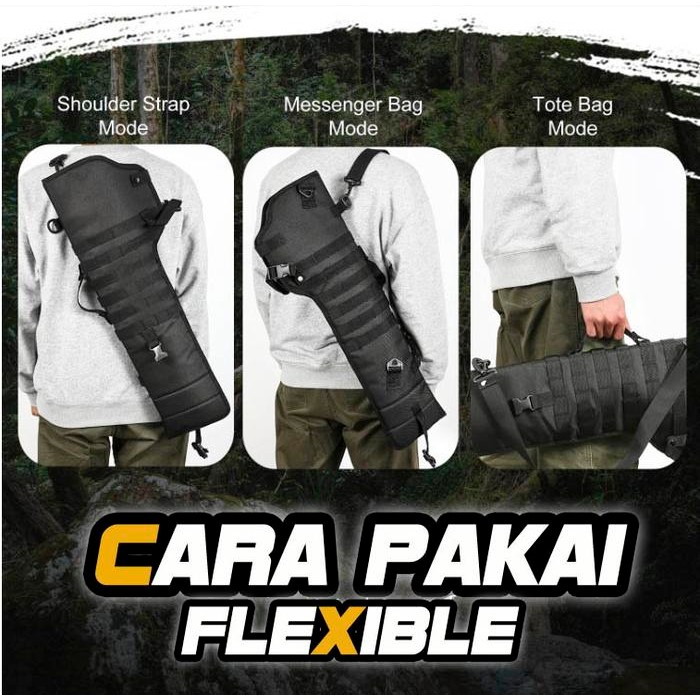 Sarung Tas Selempang Softcase Airsoft PCP-Snapan Angin Portable Untuk Berburu Blusukan