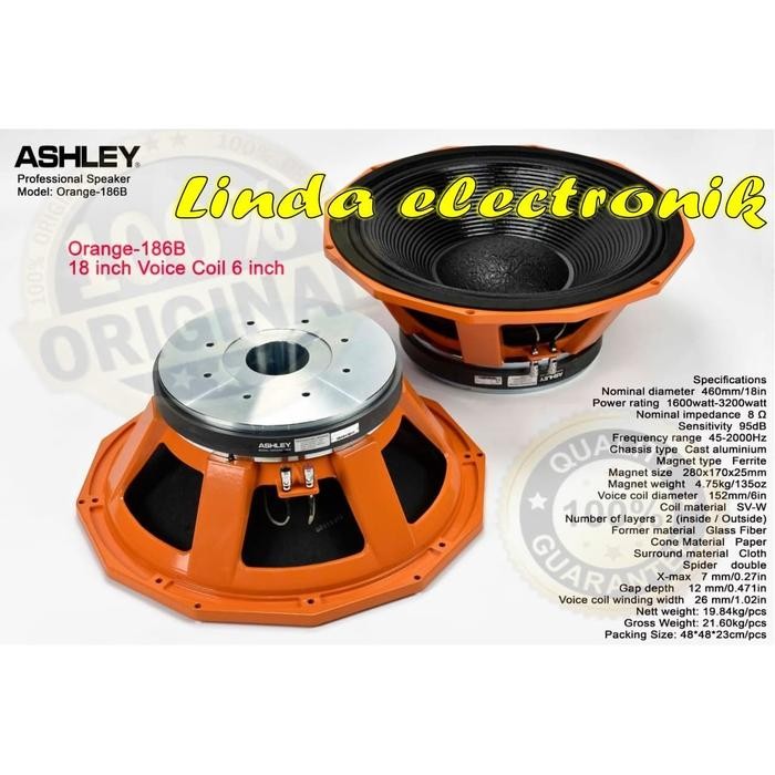Speaker Componet Ashley Orange 186B Ashley Orange 186 B 186 Origynal