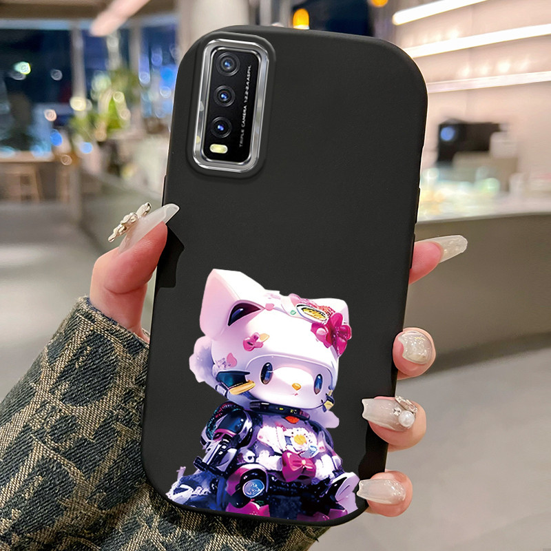 Casing Hp Untuk VIVO Y20 Y20i Y20s Y20T Y12s Y12a Case Casing Kartun Mesin HP Kasing bulat gemuk Ces