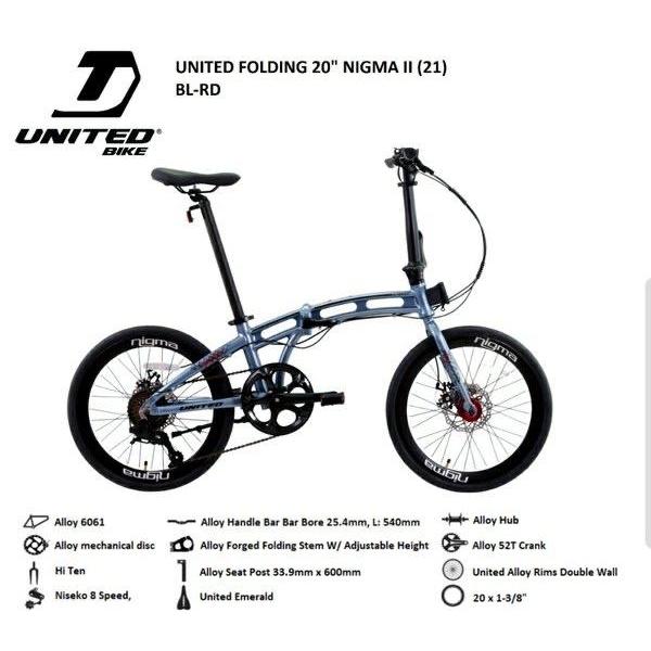Sepeda Lipat / Folding Bike 20 United Nigma II