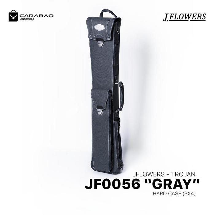 Cue Case Jflowers JF0056 Series Hard Case (3x4) Tas Stick Billiard Gray