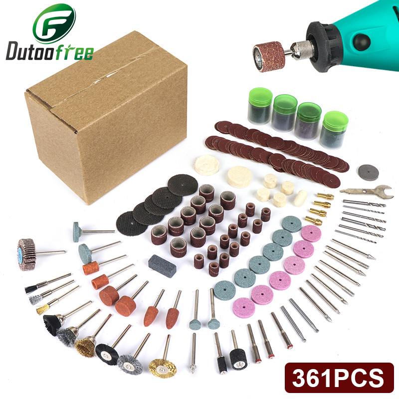 361PCS/lot Power Tools Dremel Rotary Tool Accessory Set Fits for Dremel Drill Grinding Polishing