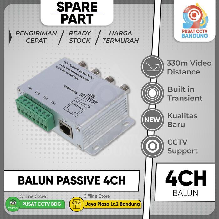 Video Balun CCTV 4 Ways / 4 Ch Passive Video Balun - 4Ch Kabel