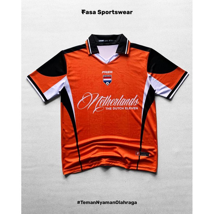 WIN SPORT - Jersey Fantasy Belanda Orange Printing - Jersey Netherlands Fantasy  Printing - Jersey V