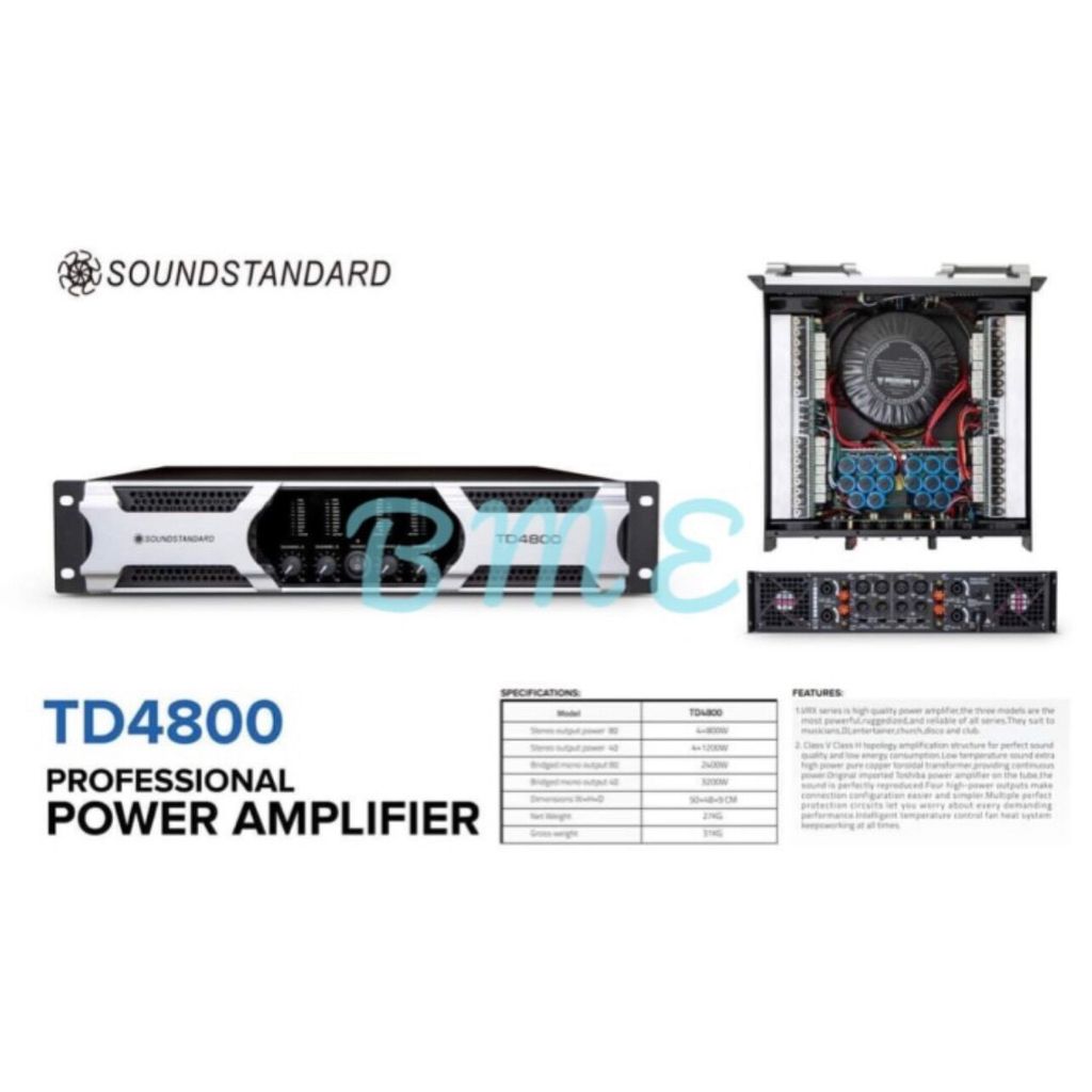 POWER AMPLIFIER SOUNDSTANDARD TD4800/TD 4800 4CH