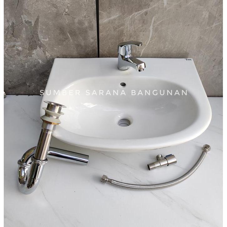 Premium Wastafel Set Besar Murah / Westafel Keramik Komplit Cuci Tangan Original