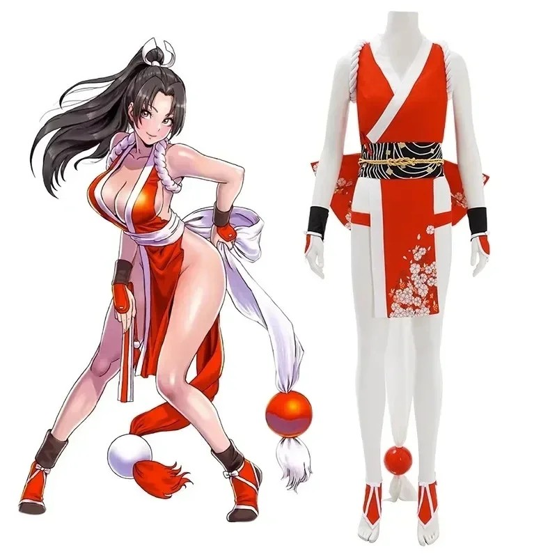 2026 New Mai Shiranui Cosplay Costume Game Kof Role Play Uniform Halloween Carnival Party Suit For