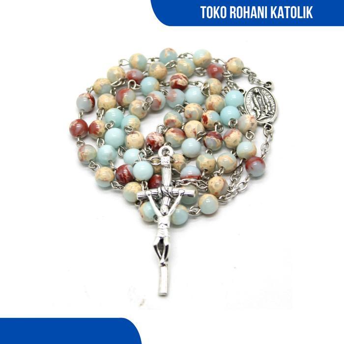 ROSARIO KATOLIK BATU ONYX / KALUNG ROSARIO KATOLIK / ROSARIO KALUNG BATU ALAM / KONTAS