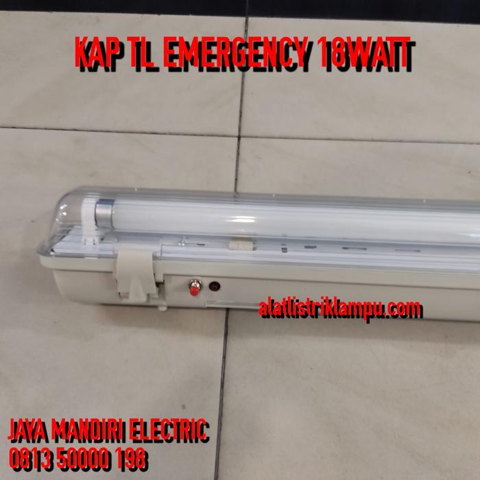 Promo Lampu Kap Waterproof Tl Neon Emergency 18Watt Lampu Nicad Baterai 18W Kap Emergency Philips