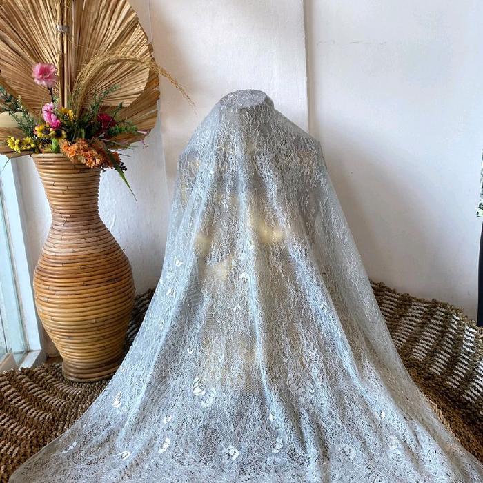 kain kebaya bahan santili warna - mint