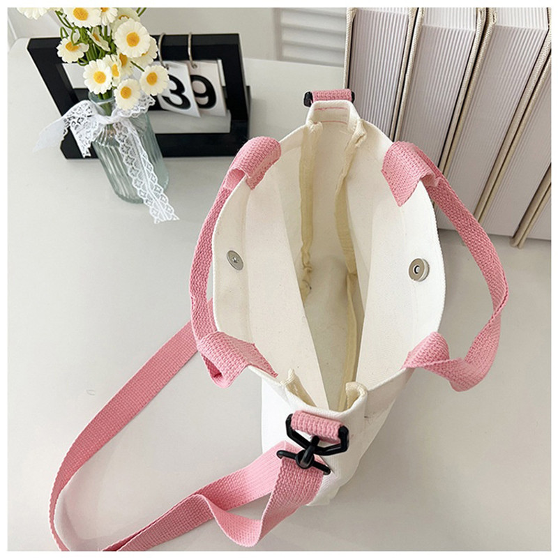 Demon Slayer Kamado Nezuko Tanjirou Anime Cartoon Crossbody Bag Commuting Shoulder Bag Canvas Tote
