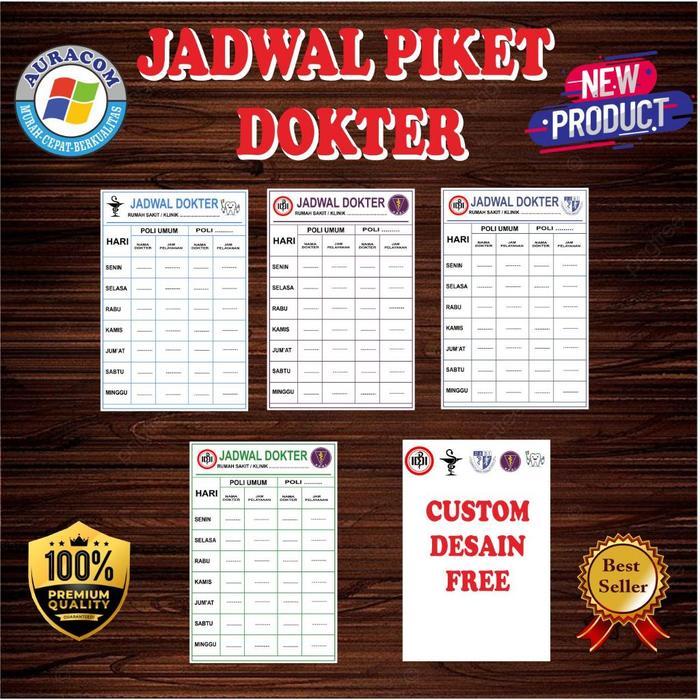 Akrilik jadwal piket dokter,bidan.perawat,dan custom Pen skrup
