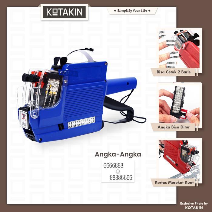 Alat Label Harga Barang Price Labeller Machine Cetak Stiker Expired Huruf Angka MX 6600
