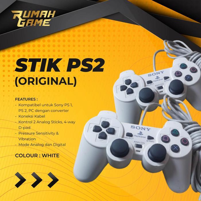 Stik Ps/Stick Ori Ps2/Ps 2 Elite Warna Putih Terbaru