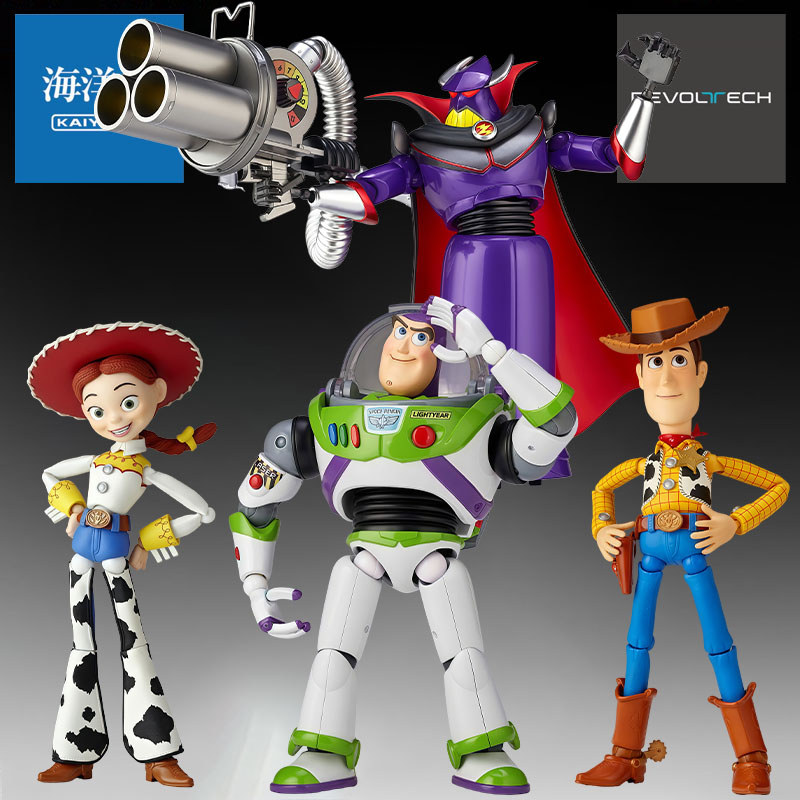 KAIYODO Genuine Revoltech Anime Figure Zurg & Buzz Lightyear & Jessie & Woody Action Figure Toys for