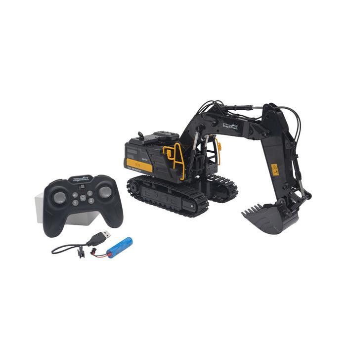 Top Gear Speedx Construction Excavator 11 Channel Remote Control 1:12 - Hitam Miniatur Mobil