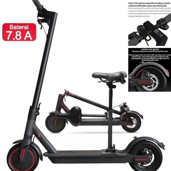 EBUY Skuter Elektrik 8,5 inci / Foldable Smart Electric Scooter Masa Pakai Baterai 30KM/Skuter Elekt