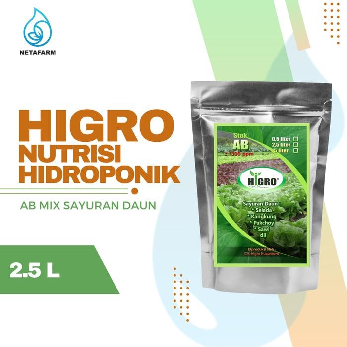 

Promo Higro - Nutrisi Hidroponik Ab Mix Sayuran Daun 2,5 Ltr Terlaris