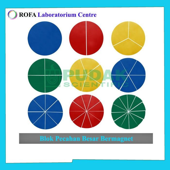 Block Pecahan / Alat Peraga Pecahan / Model Pecahan Matematika