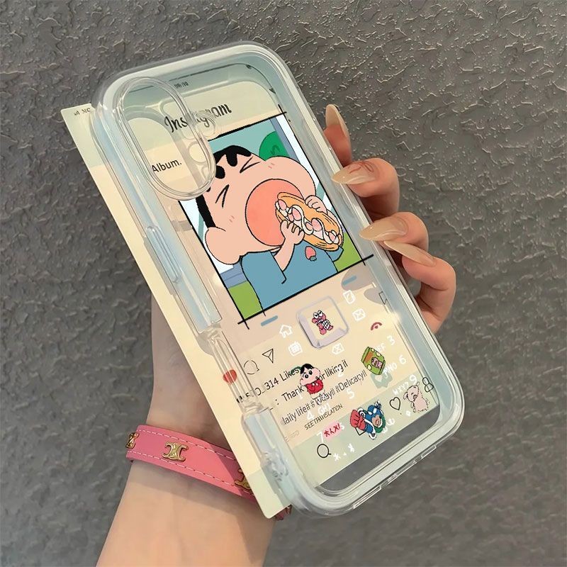 Soft Tombol Crayon Shinchan Makan Case Vivo Y21d Z10 Lite Z10R V50 Lite V60 Y400 Y29 Y28 Y19S Pro V2