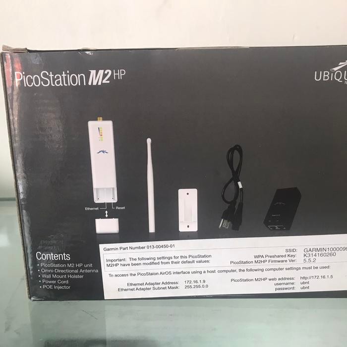 PICOSTATION M2HP UBIQUITI GARMIN P/N 013-00450-01