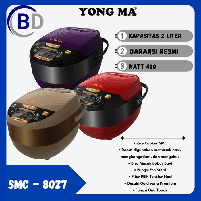 Magic Com Yong Ma Smc 8027 New / Yongma Smc 8027 -2L Upgrade Terbaru