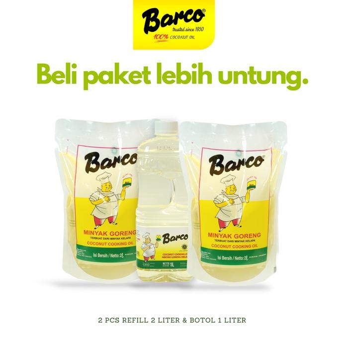 

Stok Baru PAKET MINYAK BARCO 5 LITER (BOTOL 1 LITER & 2 PCS REFILL 2 LITER)