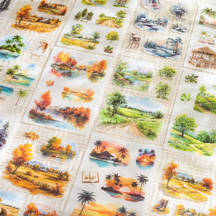 

Bisa Spk! (2F12) 20 Lembar Stiker Empat Musim Di Pedesaan (Kiss-Cut) Dekorasi Buku Pegangan Retro