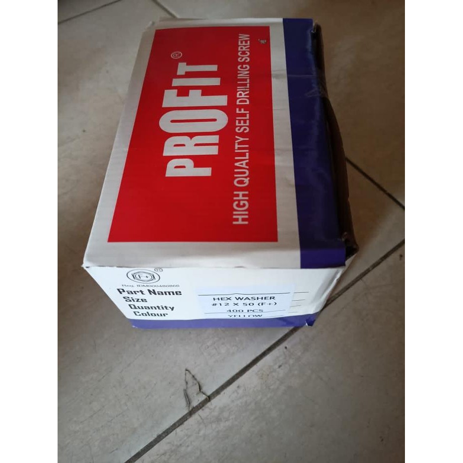 SEKRUP/ SKRUP ROOFING 5 CM / 12 X 50 MEREK PROFIT 1 DUS @400PCS MEREK PROFIT 12 X 50 ROOFING 5 CM
