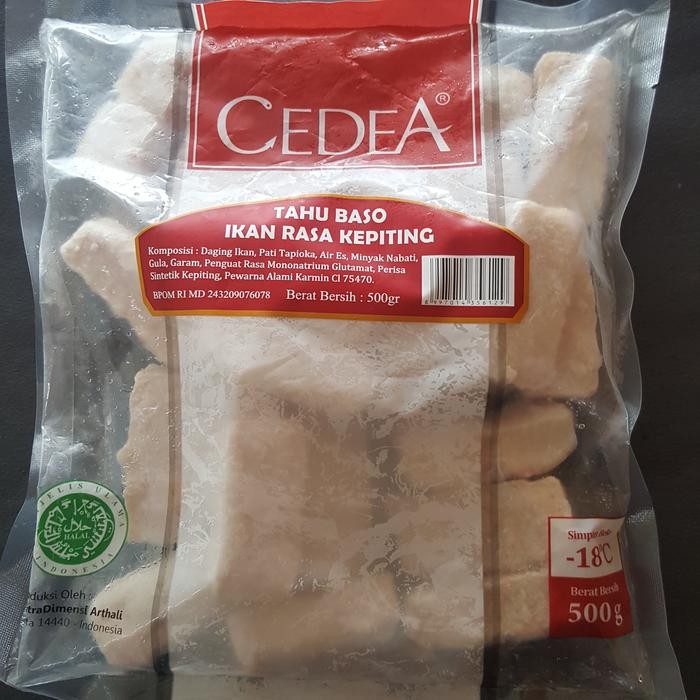 

Pilihan- Cedea Tahu Bakso Kepiting 500 Gram (25 Pcs)