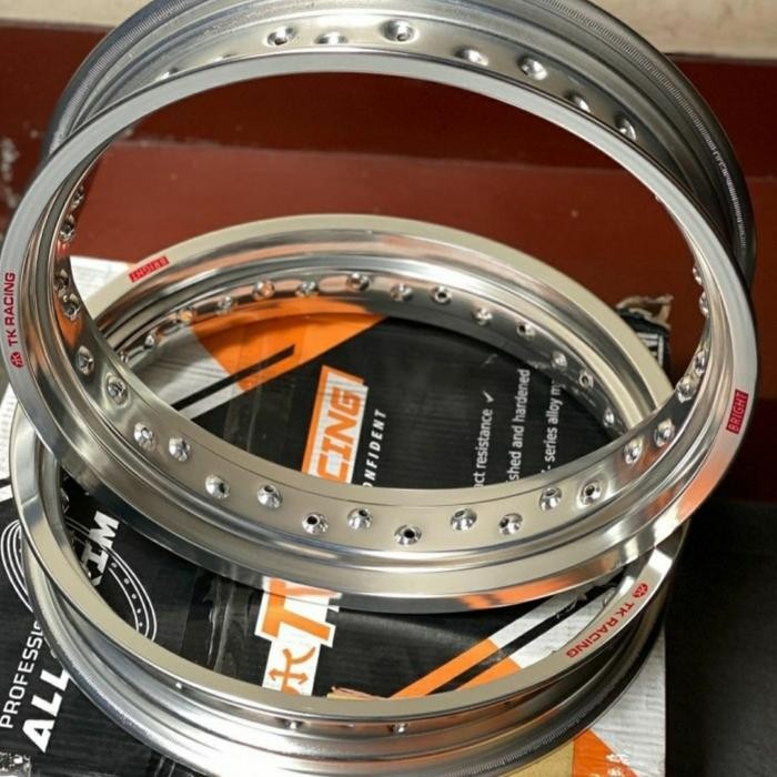 Langsung diproses VELG SUPERMOTO TK BRIGHT JAPAN 300/350 RING 17 SILVER