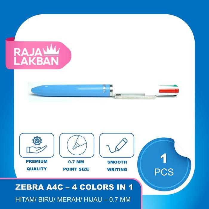 

Pulpen 4 Warna 4 in 1 ZEBRA A4C/ 0.7 mm - PCS