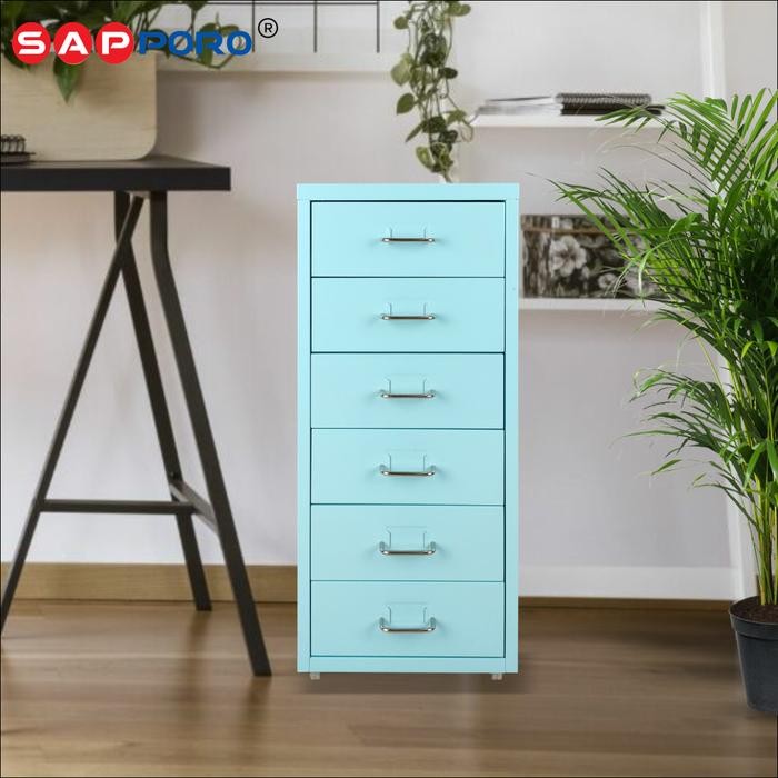 

SAPPORO ALZEY - Lemari Kantor Lemari Besi Portable 6 Laci