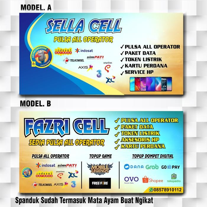 

CETAK SPANDUK JUALAN PULSA KUOTA 200X100CM