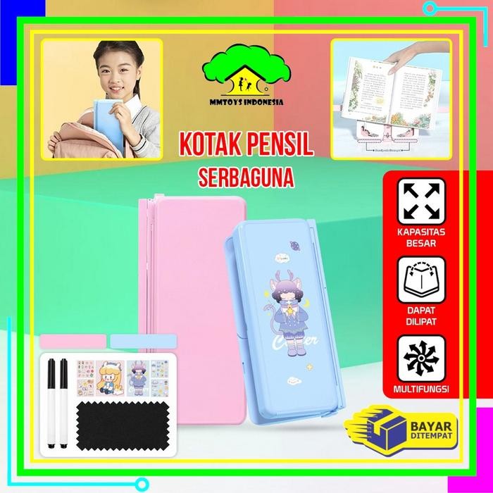 

[COD] MI A73 TEMPAT PENSIL 2IN1 MULTIFUNGSI DENGAN TATAKAN BUKU DAN PAPAN