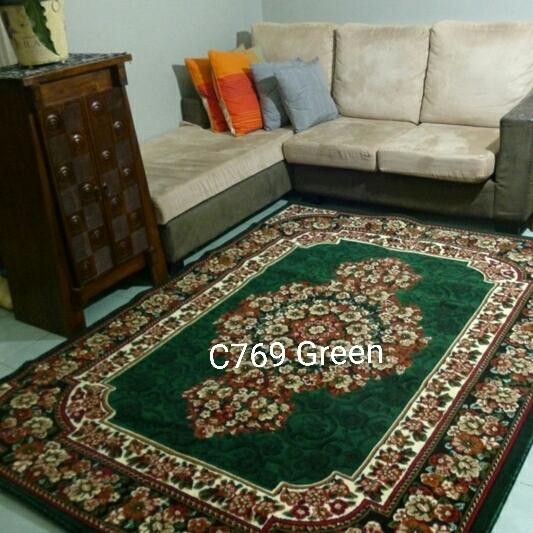 Karpet Permadani Jumbo Besar Concorde Klasik Hijau