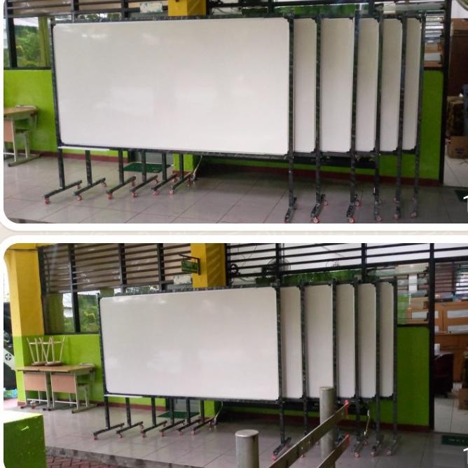 

NEW PRODUK WHITEBOARD STANDING DOUBLE FACE 120 X 240 NONMAGNET TUTI FRUITY